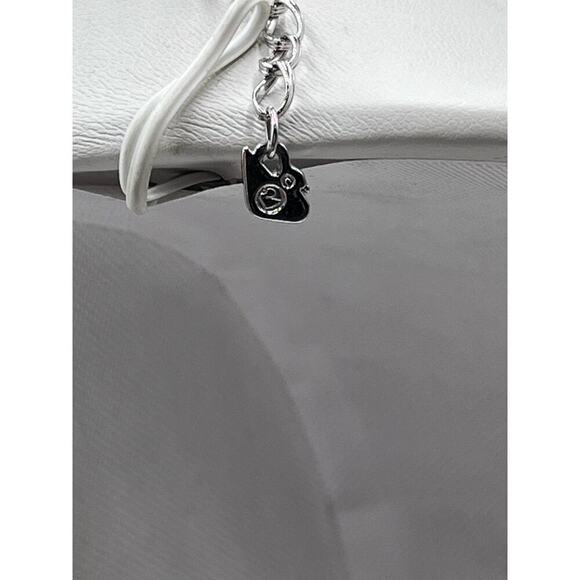 Swarovski Signed Rhodium Sterling Silver Box Chain Crystal Briolett Necklace - Picture 13 of 14